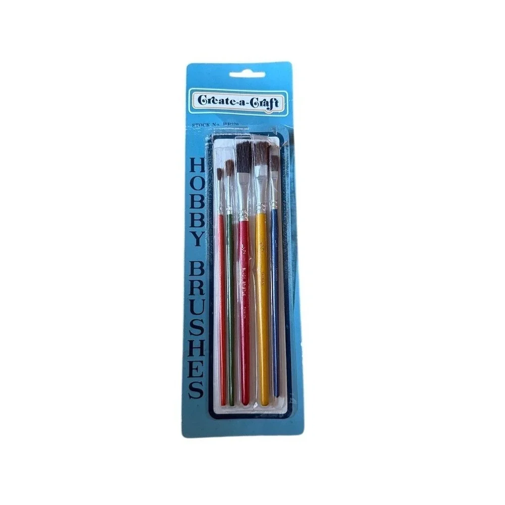 Create-a-Craft Hobby Brushes Utility Assortment 5-Piece Paint Brush Set model